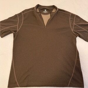 Kuhl Brown Quarter-Zip Performance Shirt